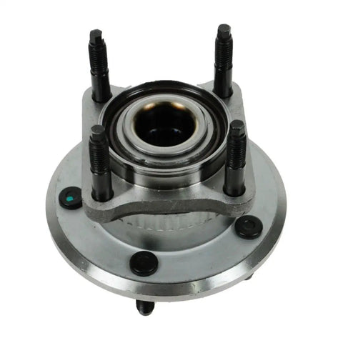 Premium Heavy Duty Wheel Bearing And Hub Assembly Set Of 4 For Your Ride Replace OE 52089434Ab 53801715 front view with secure bolts.