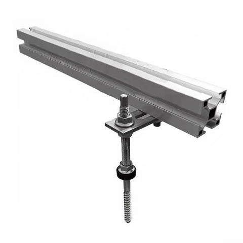 Heavy Duty Stainless Steel Solar Panel Mounting Screws, Tough As Nails Double Head Roof Fasteners, 200Mm Photovoltaic Bracket Hardware For Metal Tile Roofs, Top Shelf 4 Pack mounting bracket close-up.