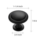 Dang Slick Matte Black Finish Round Cabinet Knobs Zinc Hardware Big Time Kitchen Refresh Gold Easy Peasy Drawer Pulls You Absolutely Gonna Love Fast Upgrade Essentials, 1-1/4 inch black cabinet knob.
