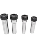 Rock Solid Extended Rod Side Fixed ER Chuck For Cnc Lathe And Milling Machines Built Tough To Chew Up Heavy Loads And Handle The Daily Grind With Precision Threading, set of four sizes.
