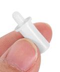 Close-up of a white precision hinge pin from the Heavy Duty Spring Loaded Shutter Repair Kit With 80 Durable Precision Hinge Pins For Loose Window Shutters And Interior Cabinet Doors No Sweat Fast Fix.