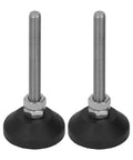 Adjustable Leveling Pads Pro Grade with Nylon Rubber Base for Machine Tools Furniture and Shelves 50mm Height Round Feet M6 Threaded Socket