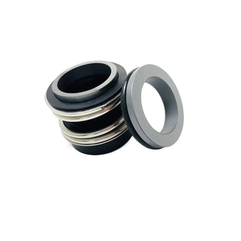 MG12-14 Elastomer Bellows Mechanical Seal For 14mm Shafts featuring G6 Silicon Carbide and Viton, showing front and side views.