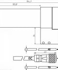 Technical diagram of the Auto Tool Change 36V 250W CNC Milling Tool With 38mm Grinding Diameter And 40K RPM, detailing components and measurements.