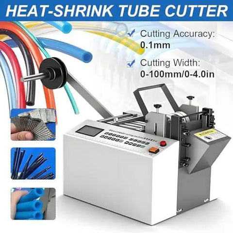 Automatic Heat Shrink And Fiberglass Tube Cutter Uses Cold Cutting Design For Hassle Free Precision Cuts featuring cutting accuracy of 0.1mm.