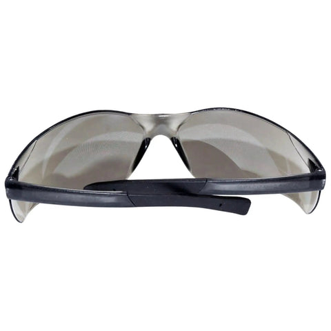 Boss Level Wraparound Safety Glasses Using Smoke Polycarbonate Lenses For Superior Defense Against Harsh Impact And Full Uv Shielding Ansi Approved Tough Work Gear For The Daily Grind Job Site Staple 12 Pack, front view of smoke lens glasses.