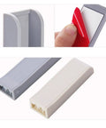 Gray and white Slick Foldable Wall Hooks Self Adhesive Space Savers; displaying peel-stick design for easy installation.