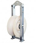 Tough As Nails Railway Cable Pulley With Swivel Hook, Heavy Duty Galvanized Channel Steel Housing, Nylon Wheel Block for lifting tasks