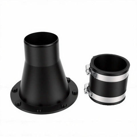 Quick Connect Magnetic Dust Hose Coupler 2.5 Inch With Rubber Cuff For Fast Shop Vac Attachment Woodworking Dust Collector Connector Secure Fit Workshop Setup Ease - black adapter with clamps.