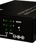 Plug and Play Open SFP Slot DIN Rail Gigabit Ethernet Switch with 4 Port 10 100 1000BaseTX and 1 1000BaseFX, front view