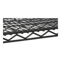 Close-up of Heavy Duty Three Tier Wire Shelving Cart Adjustable Height Warehouse Storage Rack black wire shelf design.