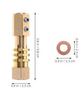 Copper Crush Sealing Washers Kit 200 Pieces Flat Ring Gaskets For Automotive Plug And Auto Body Sheet Metal Repair Work Portable Design DIY Friendly Garage Ready Heavy Duty Durable Golden Metal Set Premium Quality washer and brass fitting measurement
