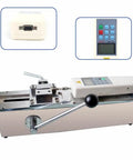 Top Shelf Heavy Duty Digital Push Pull Force Tester Rated At 500N Peak Load Built Tough For Knockout Tensile Strength Checks. Close-up of manual test frame and digital display.
