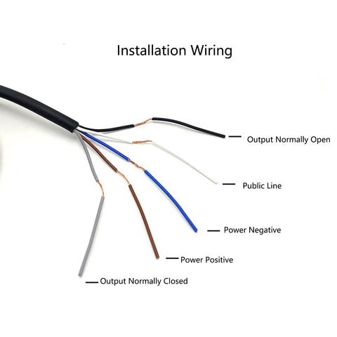 Photoelectric Switch Diffuse Reflection Sensor installation wiring with labeled connections for automatic equipment use