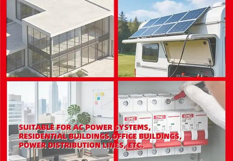 Rock Solid 2 Pole 100 Amp 500V DC Miniature Circuit Breaker With Din Rail Mount For Solar PV Systems shown in various installations.