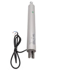 Beefed Up 24V Electric Linear Actuator With Rock Hard Aluminum Body And IP65 Rated Build With Sturdy Mounts For RV Camper Lift Beds Recliners 3000N Smooth Push, showing the actuator with wires.