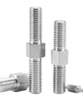 Two stainless steel M5x90 double-ended studs with hex nuts