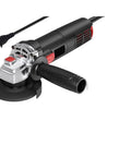 Supercharged 1300W Corded Angle Grinder With 100mm Capacity For Rapid Stock Removal And Clean Polishing Cuts Low Noise Design.