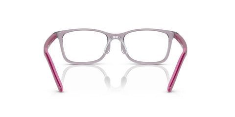 Tween Prescription Eyewear Frames Transparent Pink, XX Small Fit With 110mm Hinge To Hinge, 47mm Lens, Rectangular Style, Front View