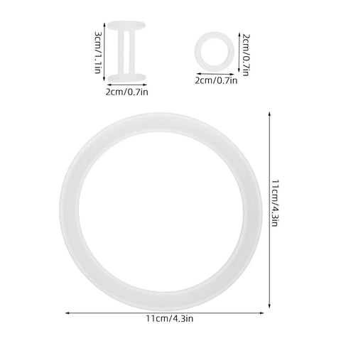 Ice Cream Maker Seal Ring Kit Replacement Gaskets And Valve Stem Parts For Cone Machines O And H Shaped Silicone Gaskets DIY Friendly Easy Install Tight Seal Low Temperature Repair Set For Durable Maintenance, 11cm ring