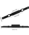 Solid Build Luggage Handle Push Button Replacement For Universal Suitcase Repair with dimensions and durable black plastic.
