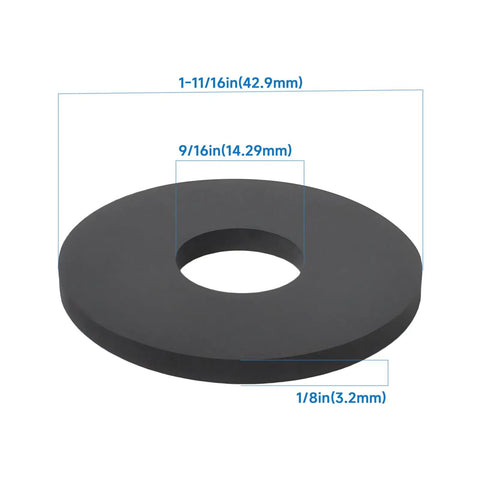 4-Pack Rubber Water Slinger Rings SPX0125F Compatible With Hayward Pool Pumps Durable slam ring seal guard, 1-11/16 inch, black rubber.