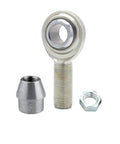 Beefed Up 5/8 Inch Heim Joints With Bung Four Piece Rod End Kit, includes joint, nuts, and adapter, ideal for street strip racing.