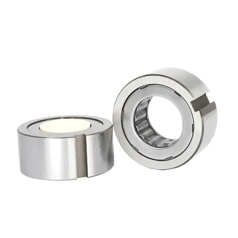 B210 One Way Needle Roller Cam Clutch Bearing With Keyway showing shiny steel finish and internal rollers for heavy duty use.