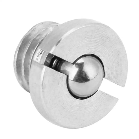 Kickass Stainless Steel Spring Loaded Ball Plungers M5X5 Threaded Set Featuring Flanged Heads And Ridiculously Smooth Action close-up of plunger head.