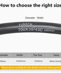 4 Pack 700C Bike Tubes 35C To 43C Compatible 48mm Schrader Valve size guide for 700x35C through 700x43C road tires