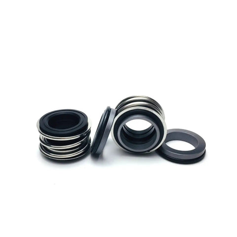 MG1 28mm G4 Mechanical Drop In Replacement Seal Built Tough For Water Pumps Smooth Shaft Operation With Carbon Ceramic Rings Viton O Rings And Solid Steel Springs, showing multiple seals stacked.
