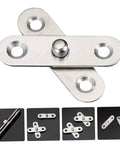 360 Degree Rotatable Hidden Door Pivot Hinges Set Stainless Steel For Secret Door Applications Concealed Door Hardware Kit With 360 Degree Swivel Durability Easy Install And Smooth Operation shown at various angles