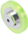 Pro Grade Aluminum Polyurethane Encoder Wheels Built Tough For Exact Speed And Position Tracking Heavy Duty Industrial Rotary Sensor Gauge High Resolution 200Mm Perimeter 3 Pack - green wheel with aluminum center