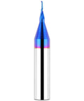Solid Carbide O Flute CNC Router Bit With 1/4 Inch Shank And Single Flute End Mill For Acrylic Aluminum And Wood Cutting Nano Blue Coating