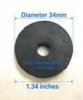 Tough As Nails Natural Rubber Motor Mounts Kick Ass Vibrations From Compressors And Heavy Duty Equipment Easy Bolt Through Installation Boss Grade Damped Pads 8 Pack Dead Smooth Ride, round rubber mount with dimensions shown.