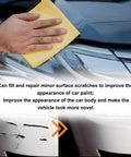 User applying Complete Car Scratch Remover Kit And Auto Paint Restoration Compound For Quick Surface Scratch Fix And Swirl Mark Repair On Any Vehicle With No Sweat Application on a car.