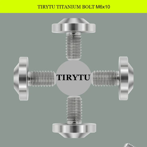 Ultra Lightweight Titanium Bolts M6 X 10 M6x10 T30 Torx four titanium bolts for cycling with a sleek finish.