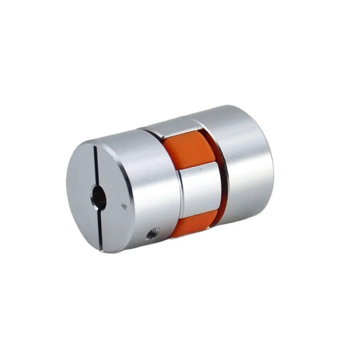 Premium Aluminum Flexible Jaw Coupling D20L30 Series Precision Shaft Connector with orange spider for machines and robotics.