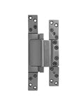 Heavy Duty Stainless Steel Hidden Hinge For Real Wood Doors Swings Smooth And Silent Invisible Cabinet Mount Built Tough 180kg Support 140 Degree Open Light Gray Single Pack hinge design with screws and brackets