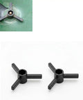 2 Pack Auger Paddle Replacement For EdgeGuard Pro Spreader DLX And Mini Models, 0.43 Inch Hex Shaft, durable black parts