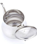 Open view of Mini 360Ml Stainless Steel Teapot For Tea And More, Ultra Compact Yet Sturdy Kitchen Pot For Coffee, Easy Pour Design