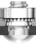 Close-up view of 25 Pack Self-Clinching Nuts Press-In Sheet Metal Fasteners Stainless Steel secured in metal panels.