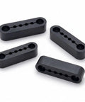 Road Ready Car Door Latch Cover Pads Heavy Duty Silica Gel Shock Absorbers in black, four piece set for smooth door closing.