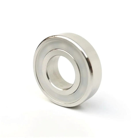 Premium 316 Stainless Steel Deep Groove Ball Bearing 75X160X37 Millimeters shown at an angle, showcasing its durable design.