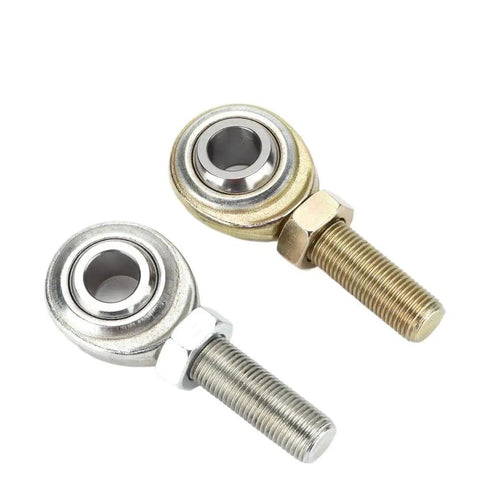 Beefy One Half Inch Bore Rod End Heim Joint Pair With One Half By Twenty Male Threads and Slick Right Left Hand Alignment for Steering and Suspension Linkage Connections