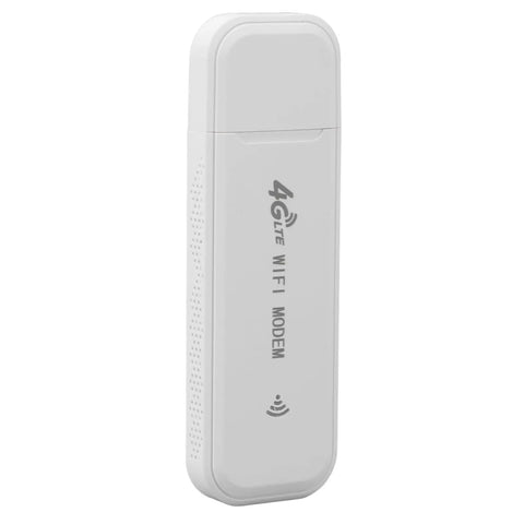 Slick Portable 4G LTE Mobile WiFi Router With All Day Juice Compact design in white, USB powered, portable modem for travel.