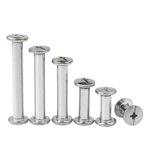 Top Shelf 100 Piece M3 And M4 Chicago Binding Bolts Crafted From Gnarly 304 Stainless Steel Smooth Threads for crafting.
