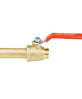 Lead Free Brass Water Heater Drain Valve With Three Quarter Inch MIP To Three Quarter Inch Male GHT Connection Full Port High Flow Up To 250 PSI