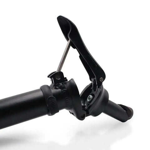 Rad Adjustable Folding Riser Stem For Bikes And E Bikes Aluminum Alloy 25.4mm Folding Stem With Teeth Black Finish Side View