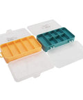 Double-Side Hardware Box Storage Organizer With 13 Compartments, Perfect For Screws Nuts Bolts Tools Tackle And Parts, Rugged Plastic Case With Transparent Lid, Green Color, Portable, Tough-As-Nails Organizer Tray